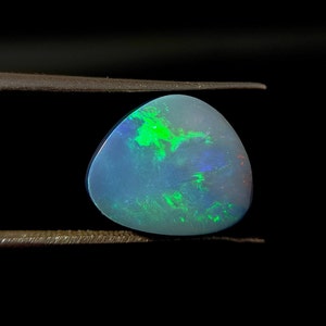 13x11mm Australian Opal Doublet, AAA Quality Fancy Shape Doublet, Blazing Multi Flash, Loose Natural Opal Doublet, image 4