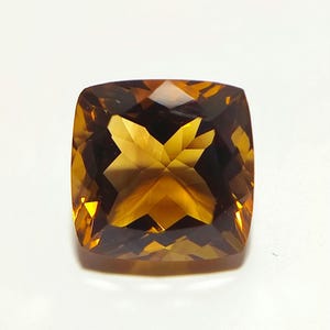 Faceted Smoky Quartz Stone: Square Cut, 13x13mm