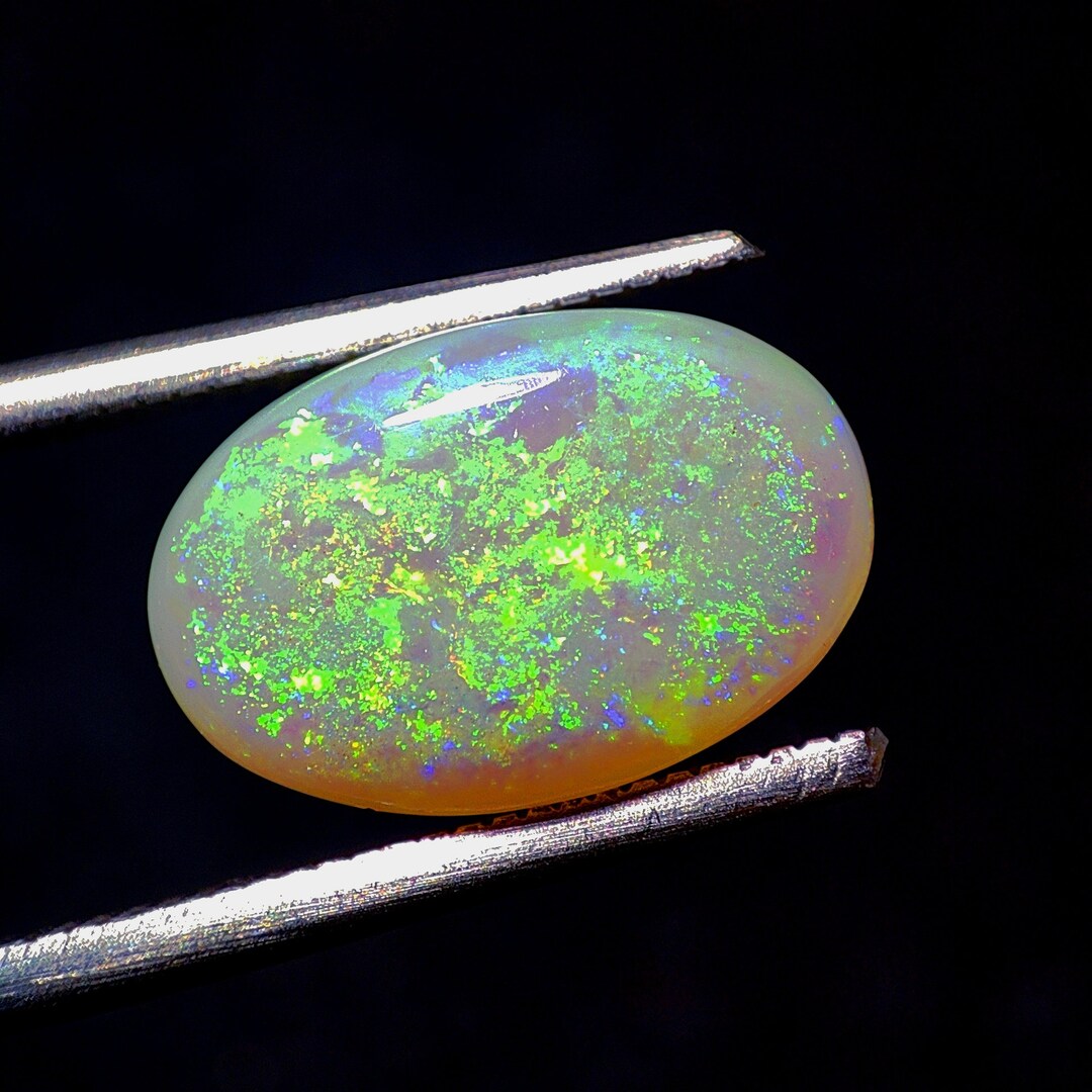 Opale Noble Grise D'Australie (Coober Pedy) - Cabochon 0.80cts - Neuf Avec étiquettes