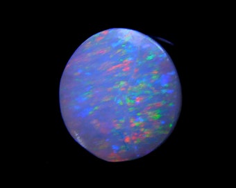 Brazilian Opal Cabochon: Round Multi-Flash Gemstone (8.70mm, 1.85 Carat