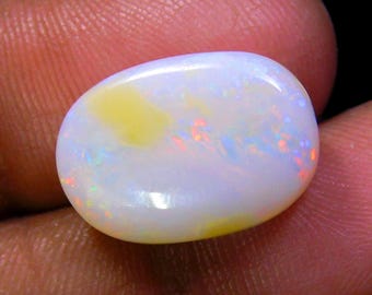 5.80 Carat Australian Opal Cabochon: Coober Pedy White Opal Stone