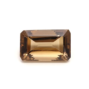 Faceted Smoky Quartz Gemstone: Rectangle Loose Stone (18x11mm)