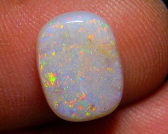 Australian Opal Cabochon: Coober Pedy Rectangle Gemstone (11x8mm)