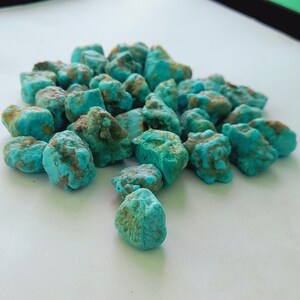 140g. Parcel of Natural Arizona Turquoise Raw For Jewelry Making  27to14mm Turquoise Rough.