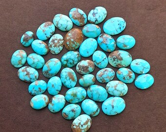 15.9g-h6850 Blue Cabochons 6 PCS Natural Turquoise Flatback Gemstone Cabochons