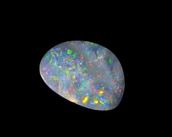 Dark Australian Opal Doublet, Fancy Shape, Beautiful Multi Fire, Natural Opal Doublet, Jewelry Making Loose Gemstone.