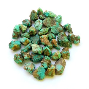 Arizona Copper Turquoise Raw Gemstone Parcel: Kingman Turquoise Rough, 80 Grams
