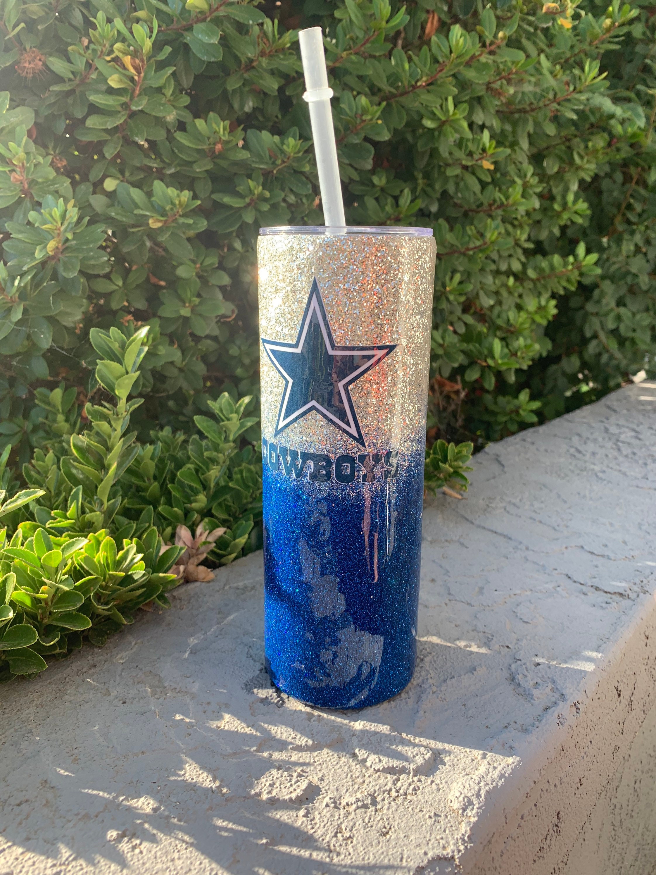 Glitter Marble Dallas Cowboys Stainless Steel Tumbler · Krave