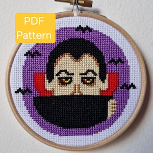 Dracula Cross Stitch Pattern PDF