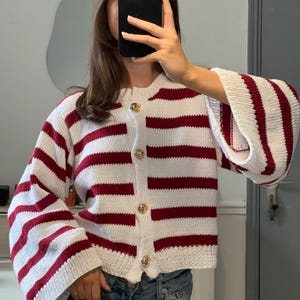 Striped Cardigan Knitting Pattern