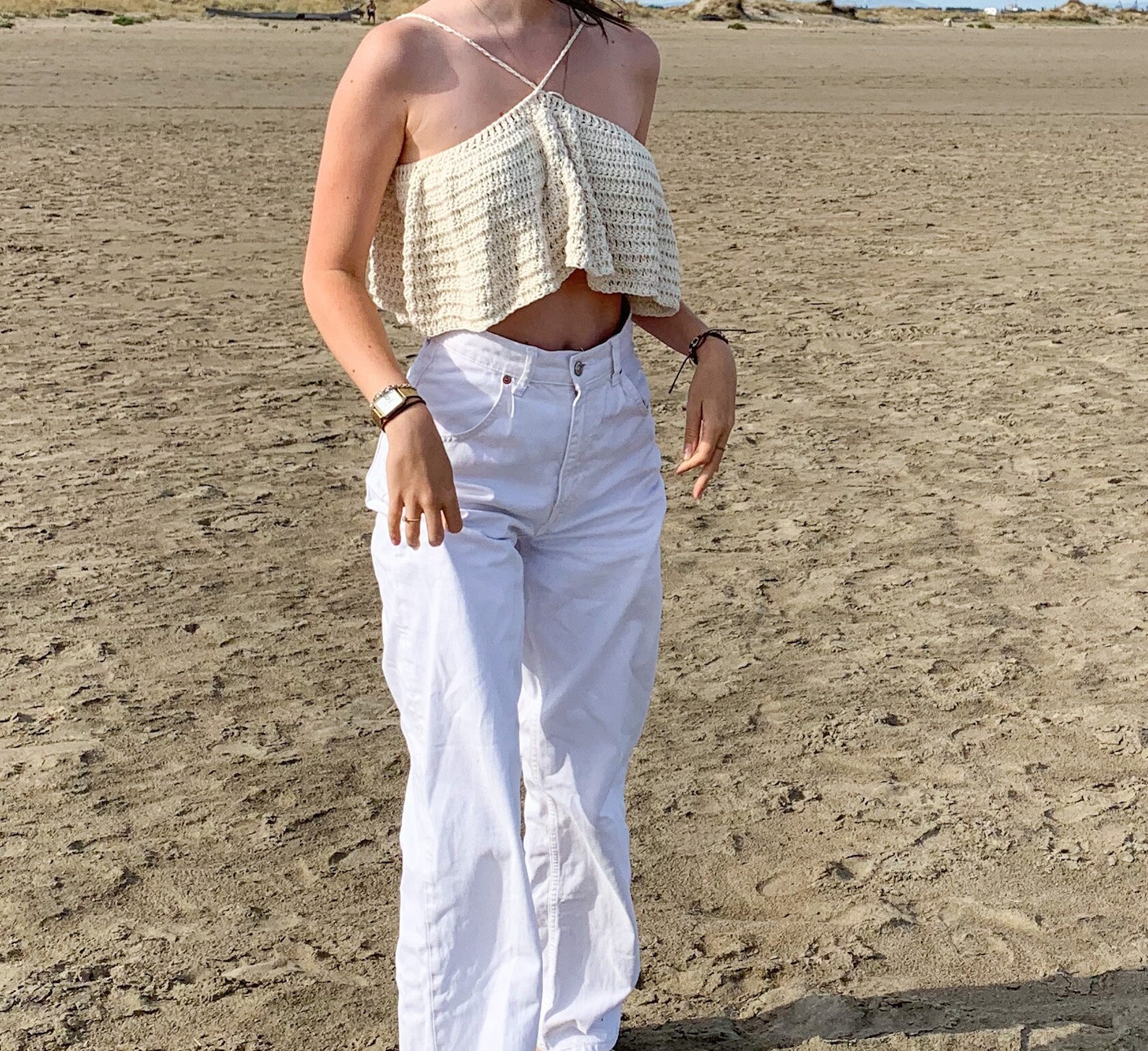 Crop top with ruffles main image 0