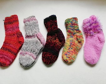 Kindersocken handgestrickt, Größe 26/27, verschiedene Farbvariationen