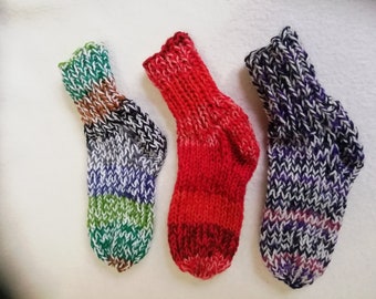 Kindersocken handgestrickt. Größe 20/21, verschiedene Farbvariationen