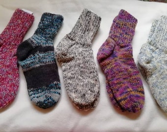 Socken handgestrickt, warme, dicke Wollsocken, Größe 38-40, verschiedene Farbvariationen