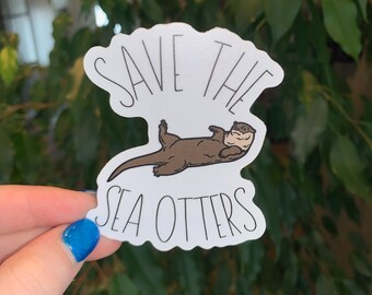 Save the Otters Vinyl Sticker