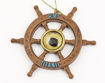 Titanic Coal Ship's Wheel Ornament