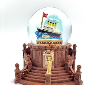 Music Snow Globe with Authentic Coal from The Wreck of The RMS Titanic