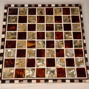 Wonderful chess board .chess board , chess set , board game .chess gift , egyptian handmade chess board. mother of pearl chess.