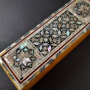 Amazing Egyptian Handmade Jewelry Box - Beech wood with inlaid Mother of Pearl .Jewelry storage . Gift for women & girlfriend .