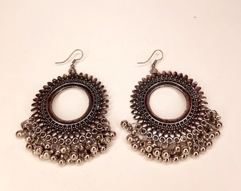silver  dangle earrings for women .Boho Style Earrings.