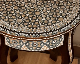 Details about   Coffee Table Top Mother of Pearl Inlaid Marble Side Table with Elegant Look 