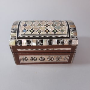 Handmade Wood Jewelry Box, Egyptian Mother of pearl Inlaid Mosaic Wooden Jewelry Box, Jewellery Storage,, Trinket Box.