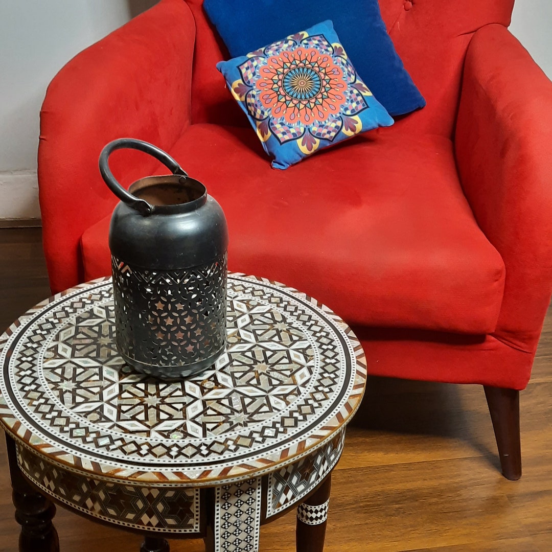 Handmade Furniture Coffee Table, Side Table With Exquisite Mother of