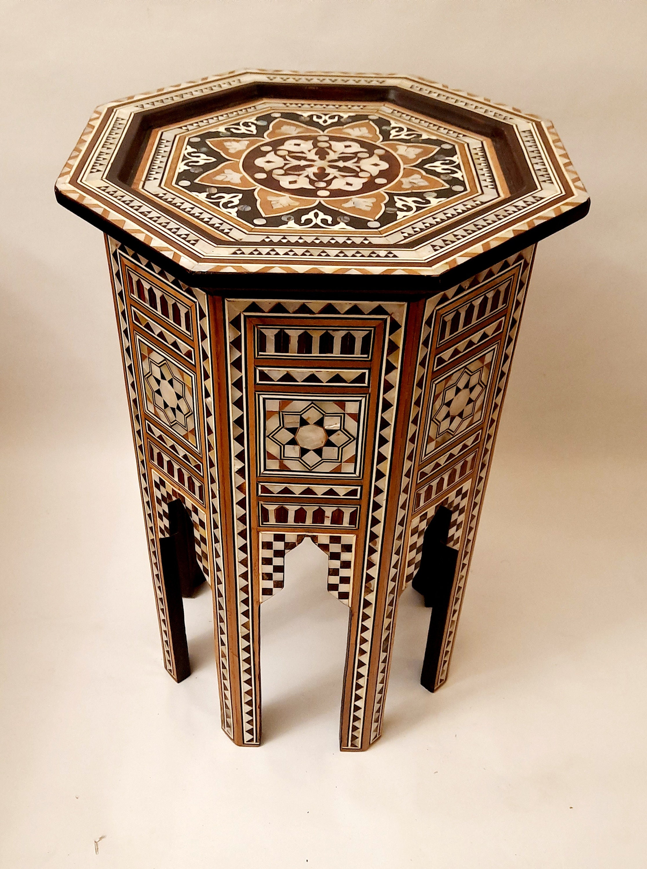マザーオブパール　サイドテーブル　エジプト Handmade Furniture Egyptian 24