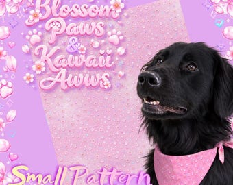 Blossom Paws And Kawaii Aww's Small Pattern Bandana