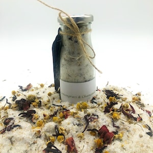 Bath Salts-Aromatherapy Bath Salts Gift- Skin Care- Spa Gift-Relaxation-Pamper Gift-Self Care Gift-Natural Bath Salts in Glass Bottle