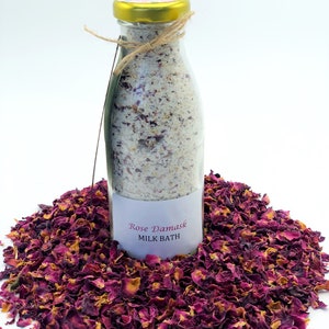 Milk Bath Soak-Coconut Milk Bath Soak-Aromatherapy Milk Bath-Nourishing Rose Damask Milk Bath-Skin Care Gift-Relaxing-Pamper Gift- Spa Gift