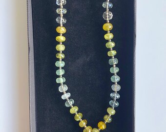 Genuine Gemstone Jewellery-Real Peridot and Pure Silver Necklace-Handmade Jewellery Set in pure silver and Real Peridot Gemstone-Jewellery