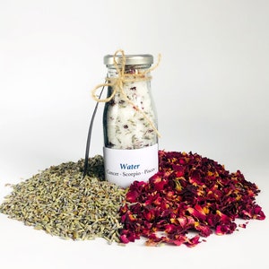 Bath Salts-Aromatherapy Bath Salts Gift-Relaxation-Pamper Gift- Skin Care- Spa Gift-Zodiac Bath Salts Gift-Bath Salts in Glass Bottles