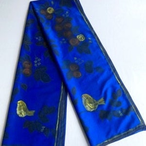 Hand painted Silk Scarf - Pure Silk Scarf- Handmade Gift- Gift For Her- Birthday Gift- Anniversary Gift- Unique Silk Scarf Gift Idea