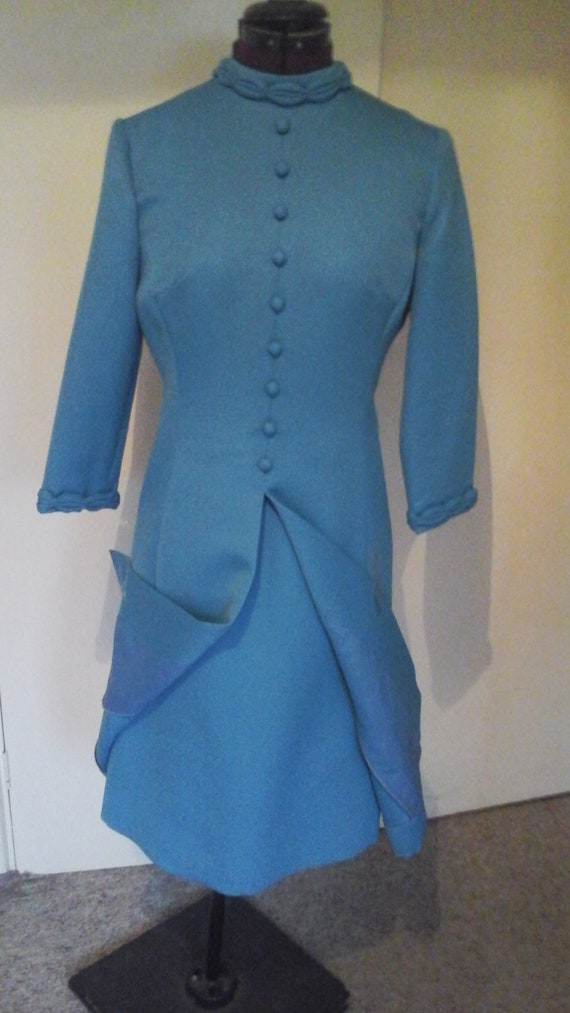 Stunning Vintage Peggy French Couture Coatdress s… - image 6