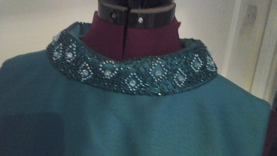 Vintage Petite Francaise Emerald Green 60's Dress… - image 6