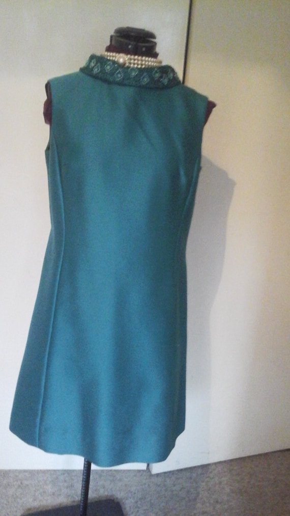 Vintage Petite Francaise Emerald Green 60's Dress-