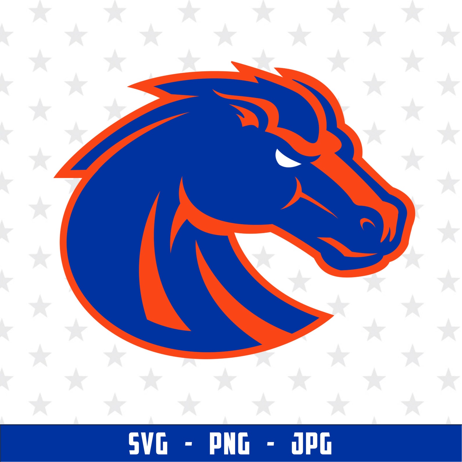 Boise State Broncos Logo Svg png jpg NCAA Boise State Broncos | Etsy