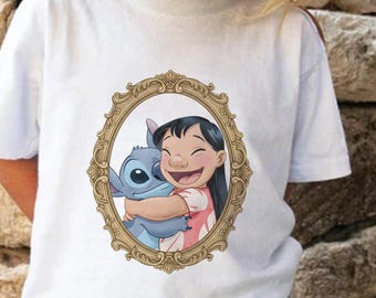 Lilo Stitch Watercolor Mirror Shirt, Stitch Lilo Shirt, Retro Disneyland Stitch Shirt, Family Vacation Trip Shirt