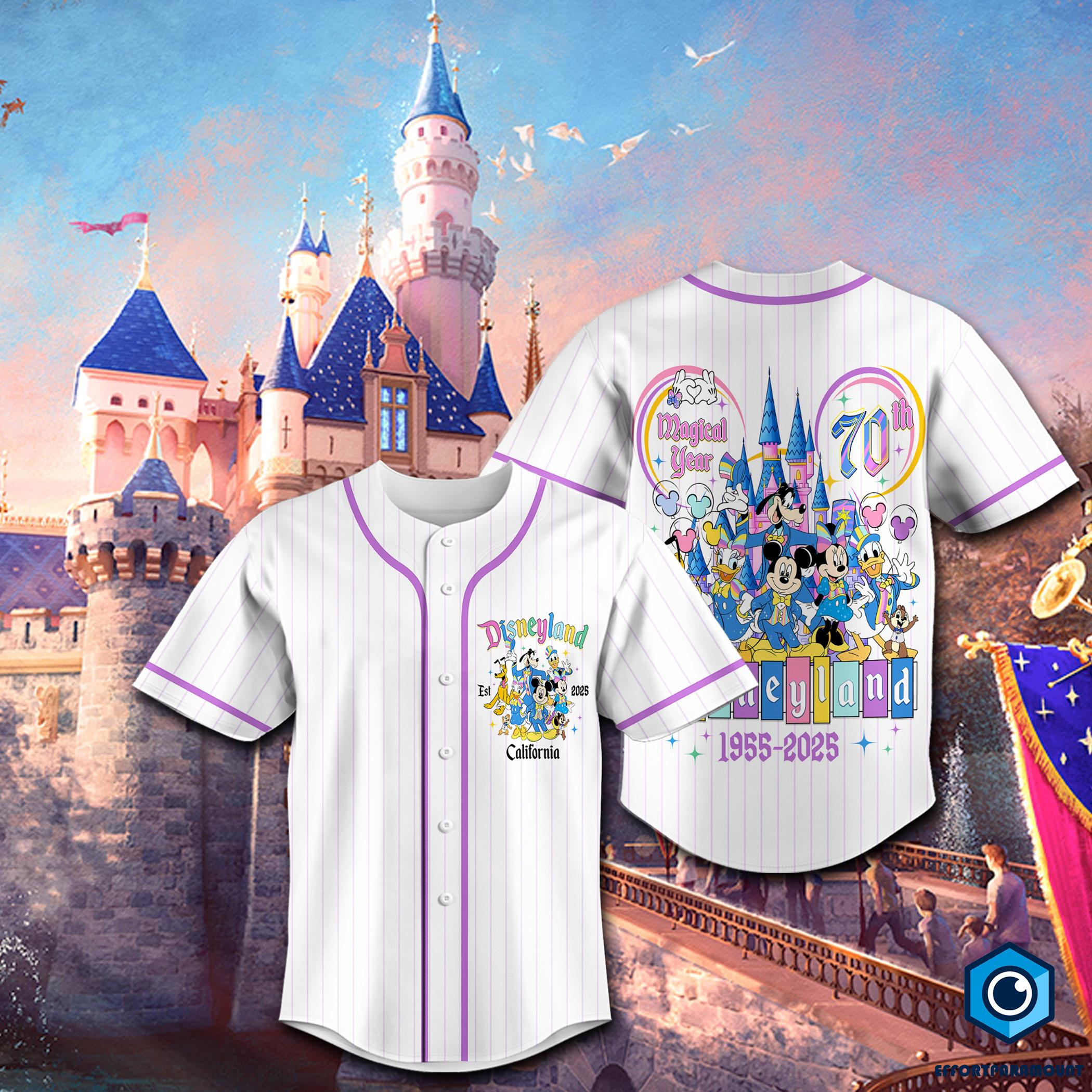 Disneyland 70th Anniversary 1955-2025 Baseball Jersey, 70 Years of 