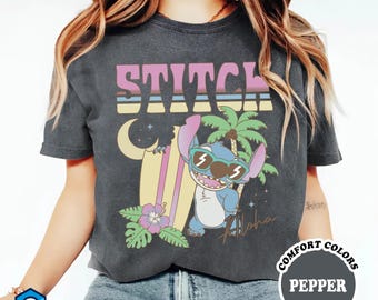 Stitch Aloha Summer Trip Shirt, Comfort Colors Stitch T-shirt, Vintage Stitch Beach Summer Shirt, Stitch Aloha Shirt, Stitch Hawaii T-shirt