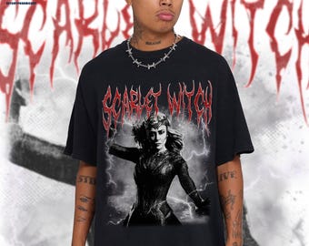 Scarlet Witch Black Metal Vintage Shirt | Scarlet Witch Merch | Wanda Maximoff Shirt | Wanda Vision Shirt | Vintage Scarlet Witch