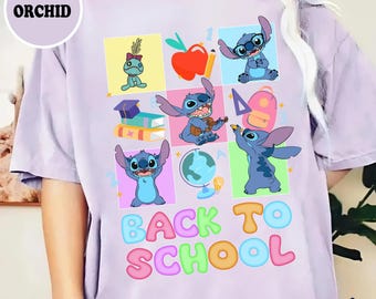 Comfort Colors Stitch Back to School Shirt, Stitch First Day of School Shirt, Back to School Teacher Shirt, Kindergarten Shirt