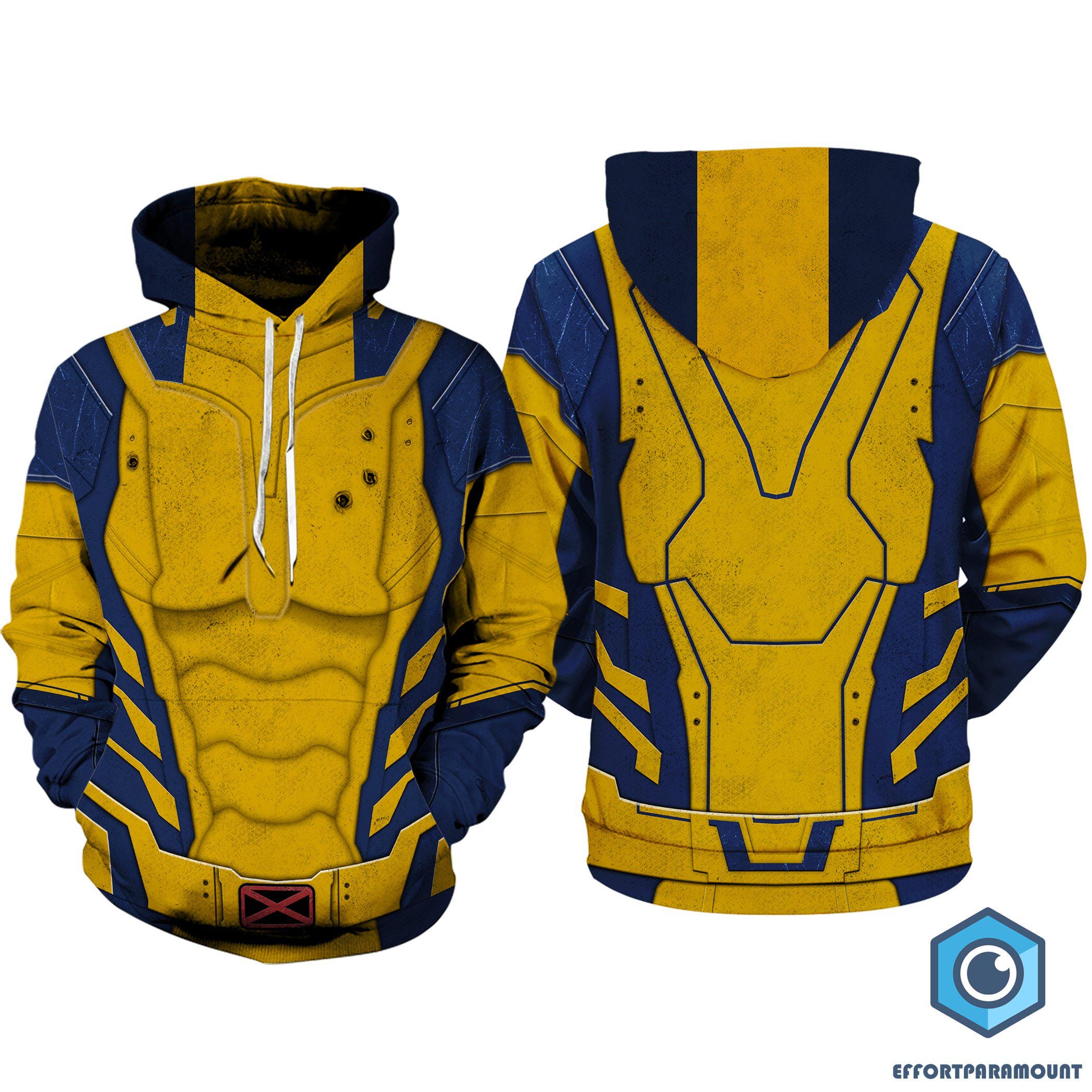 Discover Deadpool and Wolverine Full Over Print Hoodie, Deadpool 3 Shirt, Deadpool Wolverine Superhero Cosplay Hoodie, Deadpool Movie