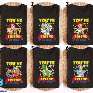 Chemise Vous avez un ami en moi, chemise Toy Story Woody, chemise Disneyland Toy Story 5, chemise personnages Toy Story, t-shirt personnages Toy Story image 2