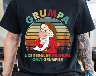 Grumpa Like A Regular Grandpa Only Grumpier Shirt, Retro Grumpy Grandpa Shirt, Disneyworld Grandpa Tee, Grandfather Shirt, Grumpy Dwarf Tee
