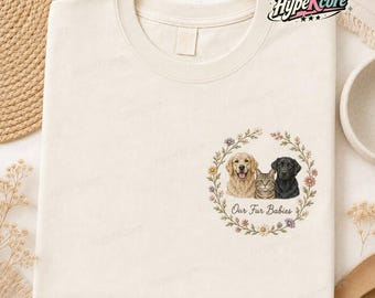 Camiseta personalizada bordada para mascotas. Camiseta personalizada para perros, camiseta personalizada para gatos, camiseta de manga larga bordada para mascotas.