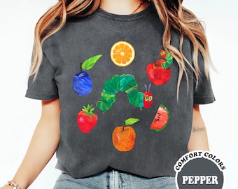 Comfort Colors The Very Hungry Caterpillar T-shirt, Children’s Book Inspired Shirt, Back to School Gift, Book Lover Shirt