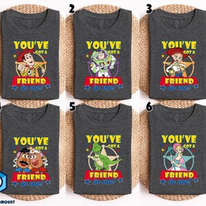 Chemise Vous avez un ami en moi, chemise Toy Story Woody, chemise Disneyland Toy Story 5, chemise personnages Toy Story, t-shirt personnages Toy Story image 4