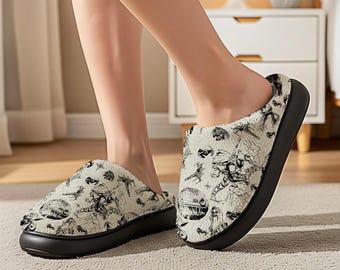 Pantuflas acogedoras inspiradas en Star Wars, pantuflas de la película Disneyland Galxy Edge, pantuflas para fanáticos de las películas de ciencia ficción, regalo para él